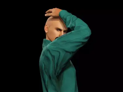 Realistic Male 3D Character Fully Rigged  3D model