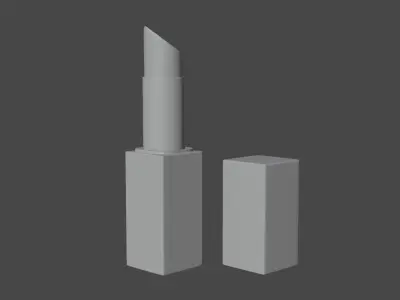Lipstick styrofoam lip balm container Free 3D model