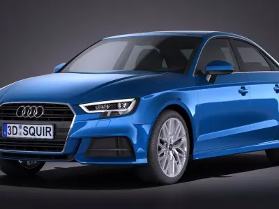 Audi A3 2017 sedan 3D model