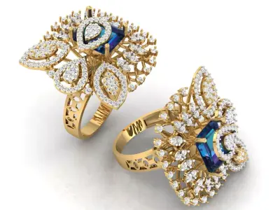 LUXURY COCKTAIL RING 3D print model