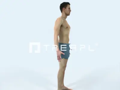 Virtue F Beach Animated Rigged Sports Man Low-poly 3D model