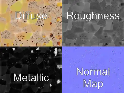 Futuristic Glowing Mushroom model pack Low-poly 3D model