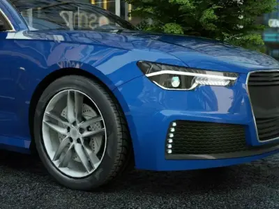 Generic Sedan v1 au6 Low-poly 3D model