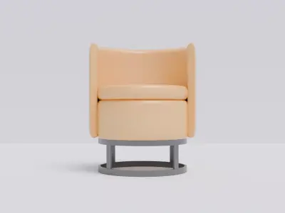 Round chair Low-poly 3D model