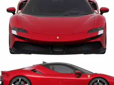 Ferrari SF90 Stradale 2021 Supercar  High Detail PBR 3D model