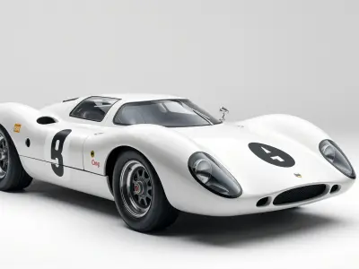 Vintage Aerodynamic Racing Car model pack Low-poly 3D model