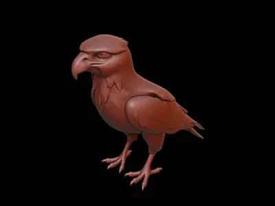 Falcon Animal Sculpture 3D print model