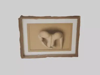 Framed artwork model 3D model