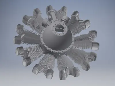 Dummy radial engine Pratt and Whitney 3D print model