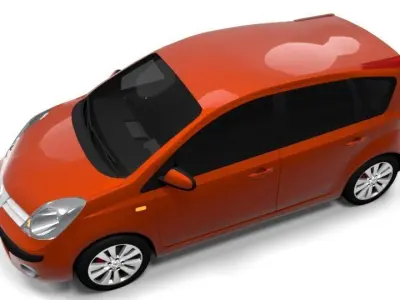 NISSAN NOTE LOWPOLY Low-poly 3D model