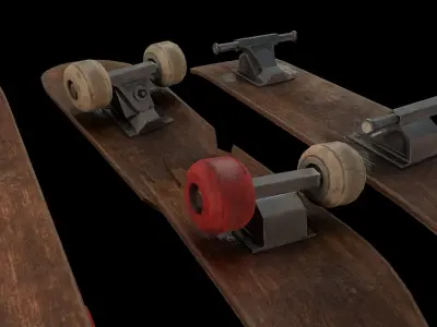 Skateboard skateboards Low-poly 3D model