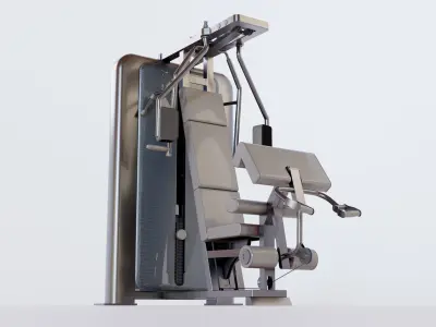 chest press machine Low-poly 3D model