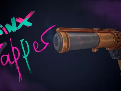 Jinx  Arcane Zapper Low-poly 3D model