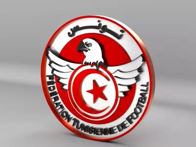 Tunisia National Soccer Team Logo 3D model