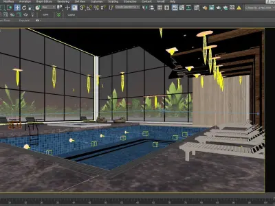 Hyper realistic indoor swimming pool 3d model 3D model