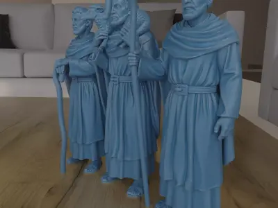 Nativity Shepherds STL 3D Printing Christmas Decor 3D print model