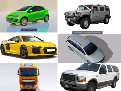  Cars  Trucks  Game Ready 3D Asset Collection 3D Model Pack