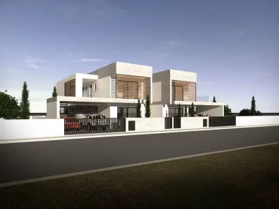 INO18 modern house 3D model