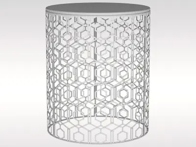 Adeco Decorative Nesting Round Side End Accent Coffee Table 3D model