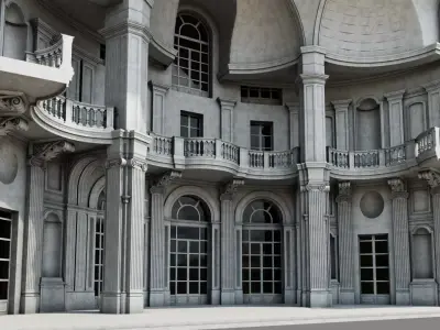 Stupinigi Central Hall ID071 3D model