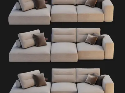 Saba Italia - My Taos Modular Sofa Collection 3D model