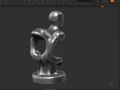 human head modern sculpture 3d print model 94 3D print model