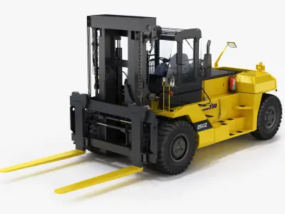 Forklift Komatsu GX20 Rigged 3D model