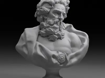 Bust Of Neptune  3D model