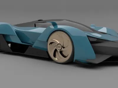 Audi luxury and space car 3D model