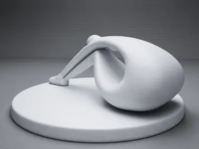 modern Abstract sculpture 06 3D model