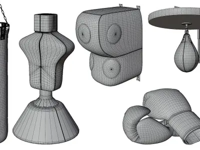 Boxing Equipment BLENDER 3D Model Cycles 3D model