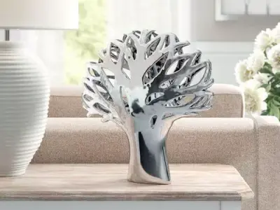 Silver Findlay Cut-Out Tree Sculpture 3D model purchase