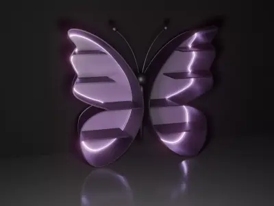 Modern Furniture - Butterfly Furniture and Coffee Bar Furniture Low-poly 3D model