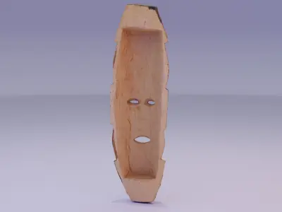 African Mask 07 high-poly 3D model