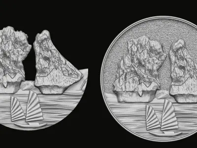 Ha Long Bay Pendant 3D print model