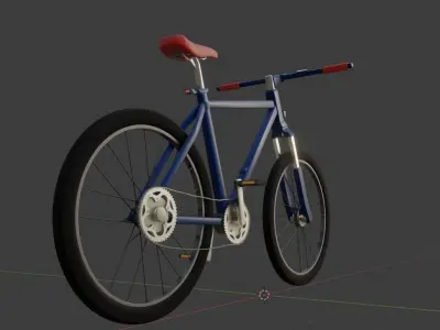 Basic Offroad Travel Bicycle Low Poly Free low-poly 3D model