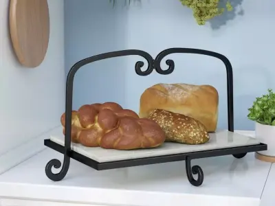 Fleur De Lis Living Alamo Aluminum Tray Free 3D model