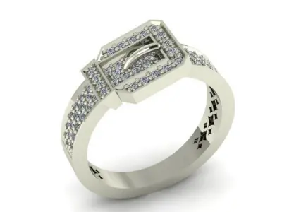 Ring Belt Diamond Jewelry 018 Free 3D print model