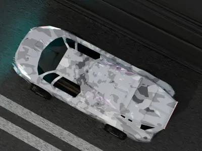  Armored Battle Car Low Poly 3D Model Game Asset Low-poly 3D model