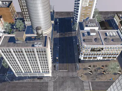 City road street view 3D model
