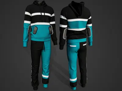 5 Hoodies and Sweatpants  Video Tutorial  CLO OBJ Vol03 3D model