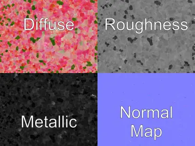 Aster Flower Spectrum Realistic 3D Model Pack Low-poly 3D model