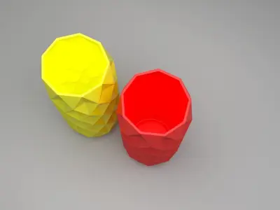 Vase With Diamonded Rhombus 3D model