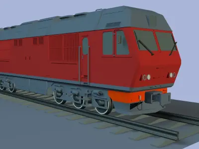 Diesel locomotive 3D model