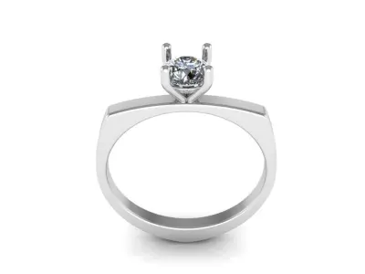 Engagement ring 3 sizes 3D print model
