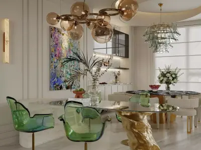 Interior Living Room Scene  3D model