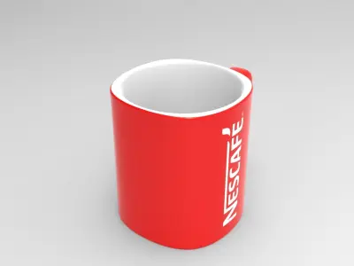 Nescafe Cup Low-poly 3D model
