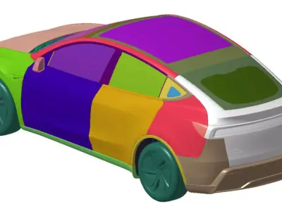 Tesla Model Y RWD 2025 Vehicle 3d scan data 3D model 3D model