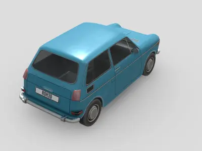 Honda N600 1970 Low-poly 3D model