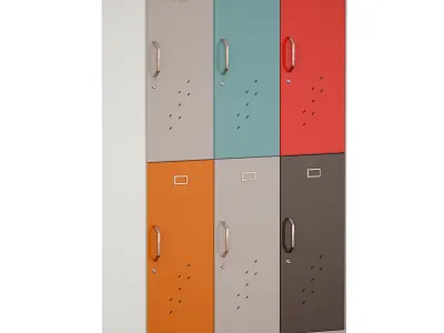 Sports locker for changing room 3D model